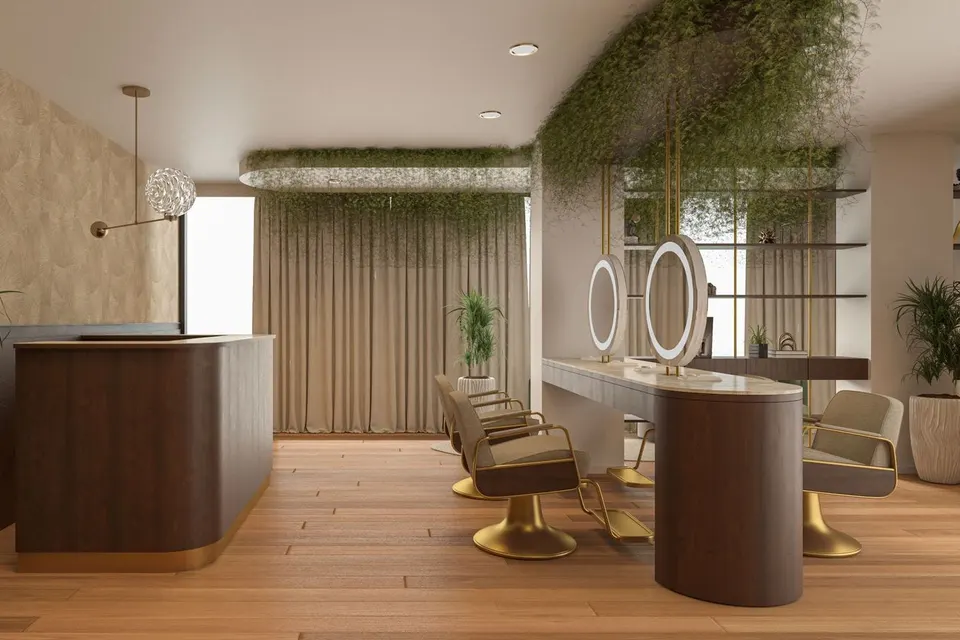 Inside Lumen Hair Lounge, South Delhi